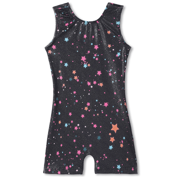 Black Gymnastics Leotards Starry TENVDA
